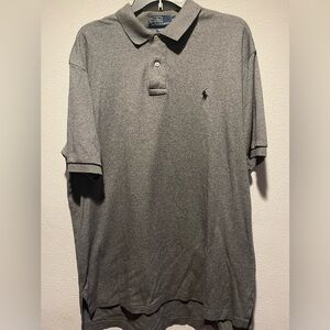POLO Ralph Lauren Polo Shirt Mens XL  100% Grey Cotton Casual Classic